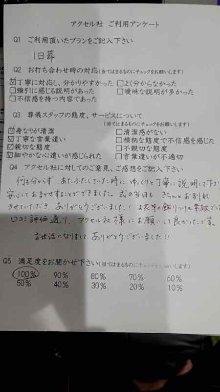 お客様アンケート